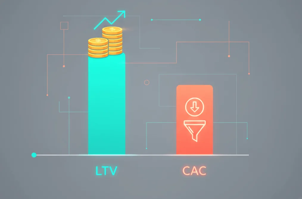 Сравнение LTV и стоимости привлечения клиента (CAC)